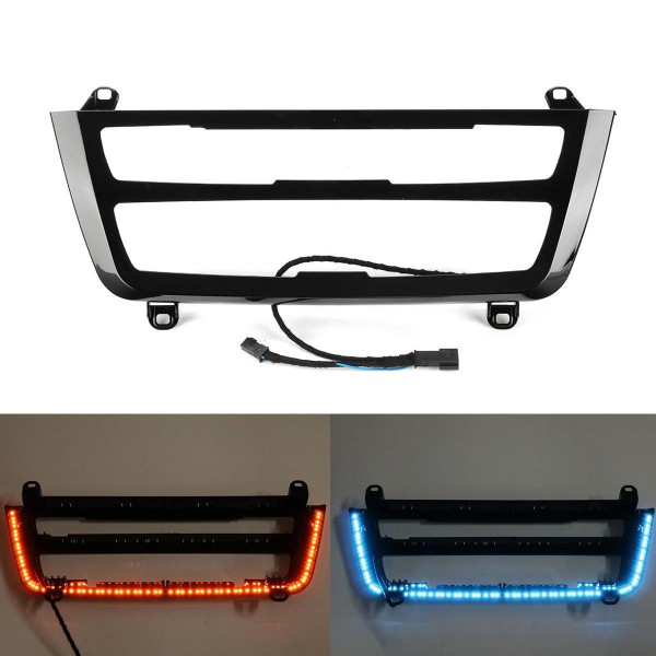 Illuminated LED Dual Color AC Radio Trim Retrofit For BMW 3 4 M3 M4 Series F30 F31 F32 F33 F34 F36 F80 F82 F83