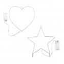 LED 25x25 Shaped Hanging Decorations Lights Illuminative Heart Star Fairy Battery Powered