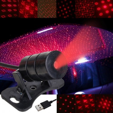 Mini LED Car Roof Ceiling Star Night Light Projector Lamp Interior Atmosphere Decoration Starry Projector USB Plug