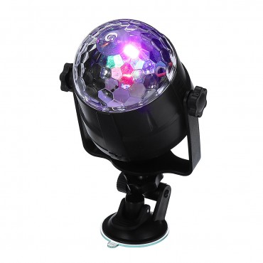 Sound Active RGB LED Stage Light Crystal Ball Disco Xmas Club DJ Party With Remote