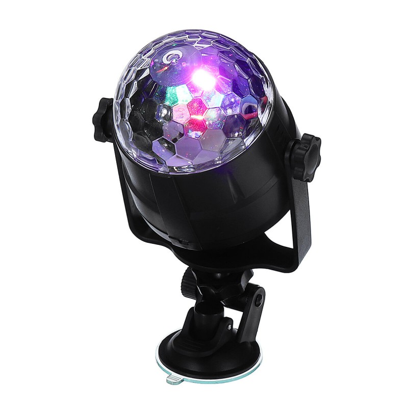 2x Sound Active RGB LED Stage Light Crystal Ball Disco Xmas Club DJ Party+Remote