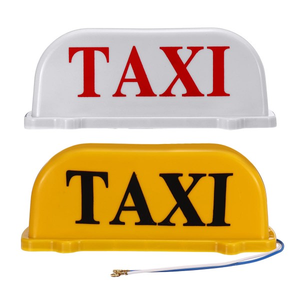 Universal 26cm TAXI Cab Sign Car Magnetic Lamp Roof Top Topper Light Waterproof Yellow