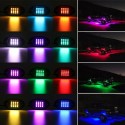 Universal 4Pcs bluetooth RGB LED Rock Lights IP67 Waterproof Floor Am[w12V 14W 1120LM Phone APP Control