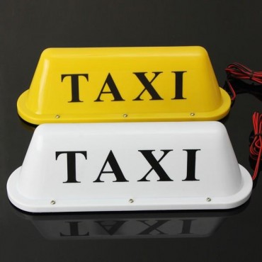 Waterproof 12V Taxi Car Roof Top Cab LED Sign Light Lamp Magnetic Base with Car Lighter Plug