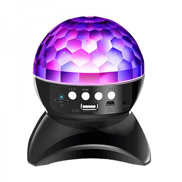 Wireless bluetooth Crystal Magic Ball Speaker Colorful Rotating Stage RGB LED Projector Light 1500mah for KTV Dance Bar