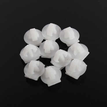 10PCS White Exterior Door Moulding Fastener Clips For Peugeot