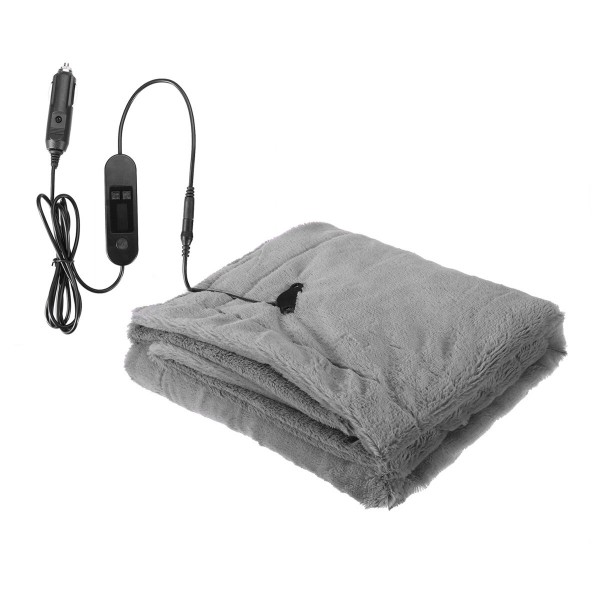 110x70cm 12V Car Electric Heated Fleece Blanket Warm Winter Cover Heater