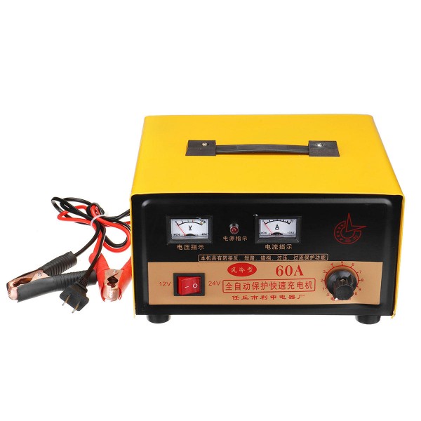 12V 24V 60A And 80A Automatic Protection Fast Charger Car Truck Motorcycle Battery Charger