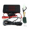 12V 24V Digital Car Voltage Water Temperature Gauge