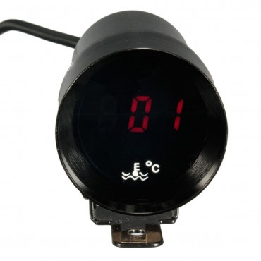 12V 37mm Mini Micro Red LED Water Temperature Gauge Digital Readout Display