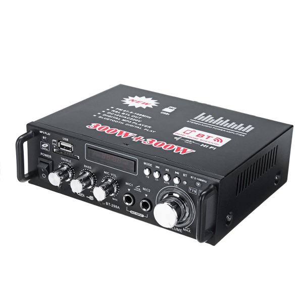 12V 600W bluetooth HiFi Stereo Audio Power Amplifier Remote Control 220V USB