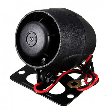 12V Car Van RV Truck Auto Bike Alarm Horn Security Safe 20W Black