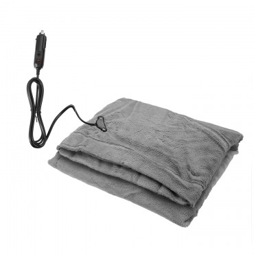 145x100cm 24V Car Electric Blanket Heated Fleece Travel Throw Fleece Cosy Warm Winter