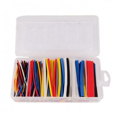 170PCS 2:1 Heat Shrink Tube Sleeving Portable Plastic 5 Colors 6 Size