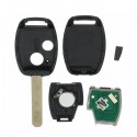 2 Buttons Remote Key Fob Case Shell With ID-46 Chip For Honda Accord Fit Civic 2003-2007