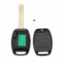 2 Buttons Remote Key Fob Case Shell With ID-46 Chip For Honda Accord Fit Civic 2003-2007