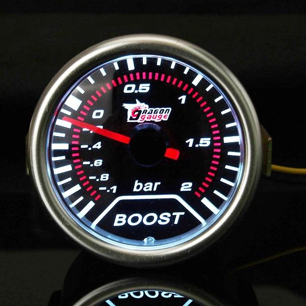 2 Inch Universal Car Red Led Boost Auto Gauge -1 to 2 Bar Meter