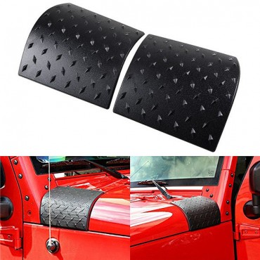 2pcs Black Modification ABS Cowl Cover For Jeep Wrangler JK 07-16