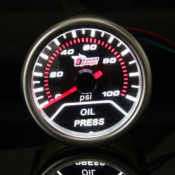 2inch 52MM Universal Auto Red LED Oil Pressure Car Gauge Meter