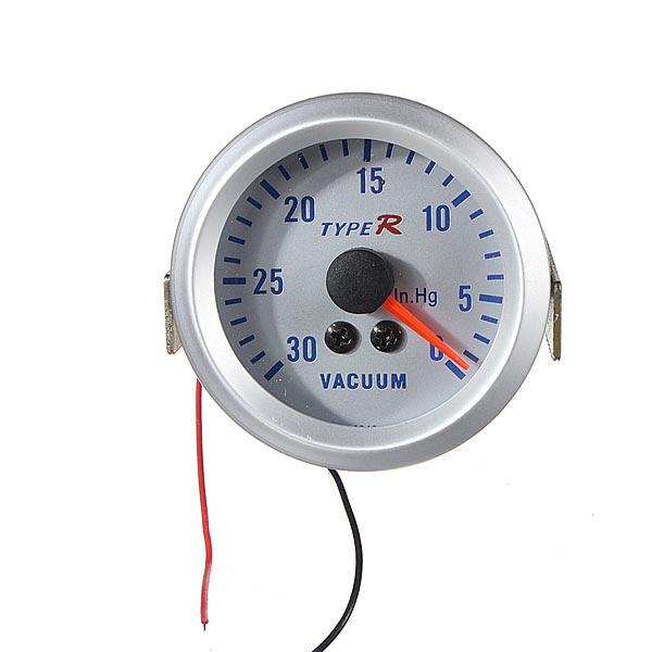 2inch 52mm Silver Dial 12V Vacuum Gauge Pointer Meter