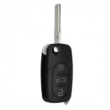 3 Buttons Remote Key Fob Case Shell With Uncut Blade For Audi A2 A3 A4 A6 A8 TT