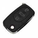 3 Buttons Remote Key Fob Case Shell With Uncut Blade For Audi A2 A3 A4 A6 A8 TT