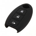 3 Buttons Remote Key Fob Case Silicone Cover Protecting For Nissan