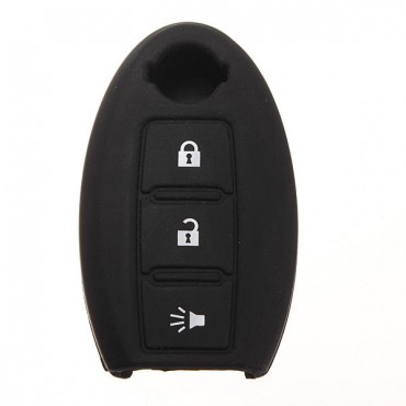 3 Buttons Remote Key Fob Case Silicone Cover Protecting For Nissan