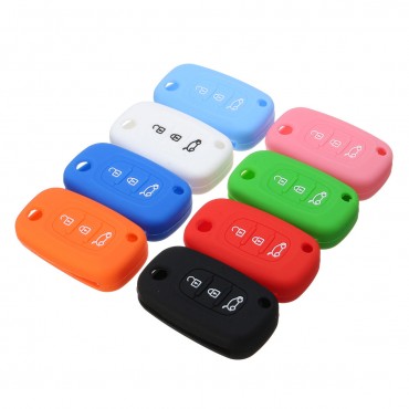 3 Buttons Silicone Flip Key Cover Case Fob For Renault Clio Kangoo Megane Modus