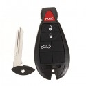 4 Button Key Remote Keyless Entry Uncut Blade For Dodge Chrysler