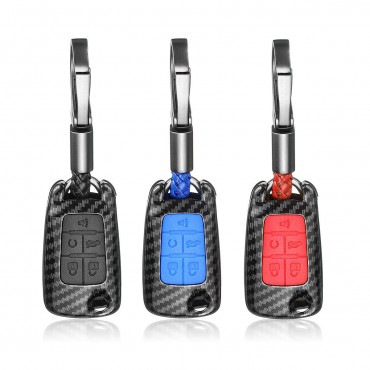 5 Buttons Carbon Fiber Car Key Fob Remote Case Cover For Chevrolet Cruze Impala Buick