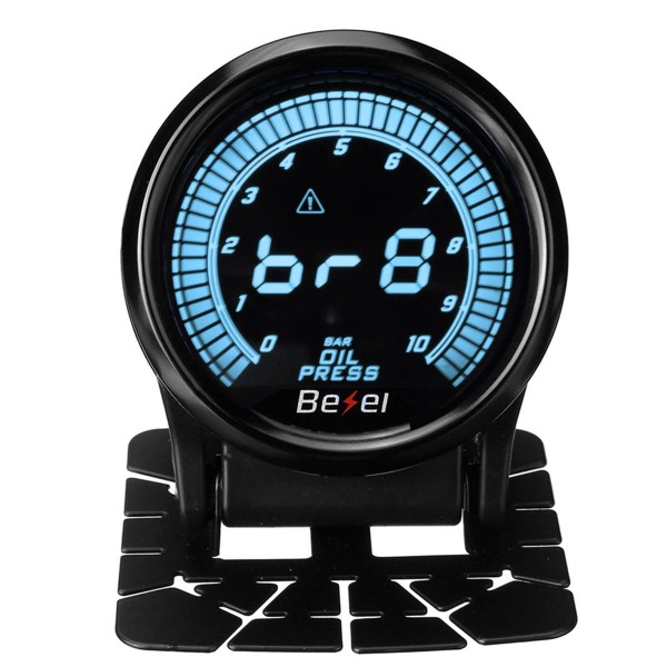 52mm 10 Colors LED Dual Display Oil Temp Pressure Gauge Auto Oil Pressure Meter With Sensor