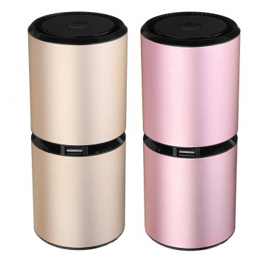 12V 1A Car Ionizer Air Purifier Bottle With Dual USB Ports