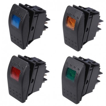 ASW-77D Car Modification Meter Switch With LED Lamp 12V 20A