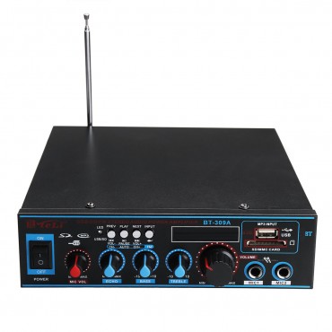 BT-309A 220V-240V DC12V Digital bluetooth Stereo Audio Home And Car Amplifier