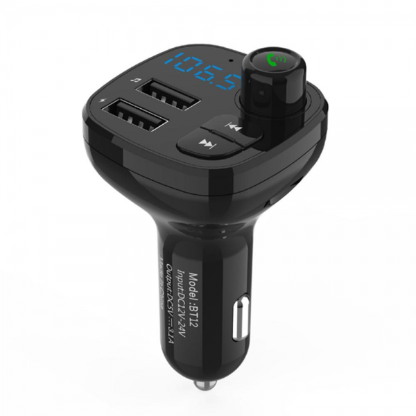 BT12 Car FM Transmitter bluetooth Handsfree Car Kit Dual UBS 3.1A Car Charger