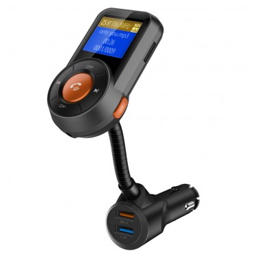 BT76 Color Screen bluetooth MP3 Car FM Transmitter Car bluetooth QC3.0 Fast Charge Handsfree