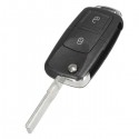 Car 433MHz ID48 Chips 2 BTN Remote Key Alarm Fob Flip Uncut for VW 1J0 959 753 AG