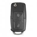 Car 433MHz ID48 Chips 2 BTN Remote Key Alarm Fob Flip Uncut for VW 1J0 959 753 AG