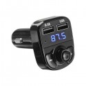 HY-82 Car bluetooth Hands-Free FM Launcher Car MP3 Dual USB Car Charger