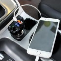 HY-82 Car bluetooth Hands-Free FM Launcher Car MP3 Dual USB Car Charger