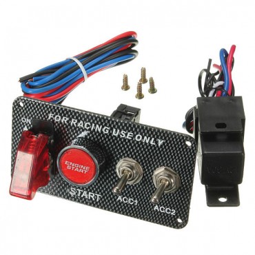 Ignition Switch Panel LED Toggle Engine Start Push Button Racing 12V