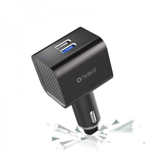 QC3.0 Fast Car Charger Air Purifier Vehicle Air Ionizer Negative Ion Odor Eliminator USB