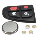Remote Key Fob Case DIY Repair Kit Rubber Pad Set For Jaguar X Type XF E S 4 BNT