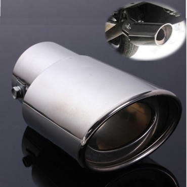 Stainless Steel Car Tail Rear Chrome Round Exhaust Muffler Pipe Tip