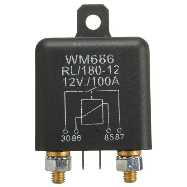 Switch Split Charge Relay 12V 100Amp 4 Pin Heavy Duty ON OFF for Car Van Boat