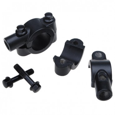 Universal black motorcycle handlebar mirror mount10mm aluminum clamp