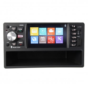 bluetooth 4.1 Inch TFT Car MP5 Player 2 DIN In Dash Rear View Camera HD AUX TF USB