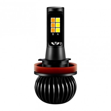 2pcs 35W 9005 9006 H7 H11 H8 H3 880 H4 LED Ice Blue and Gold Car Fog Lights Lamps Aluminum Alloy