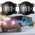 2pcs 4inch 30W 6500K 144LM LED Fog Lights for Jeep Wrangler JK Dodge Magnum Chrysler Cruiser